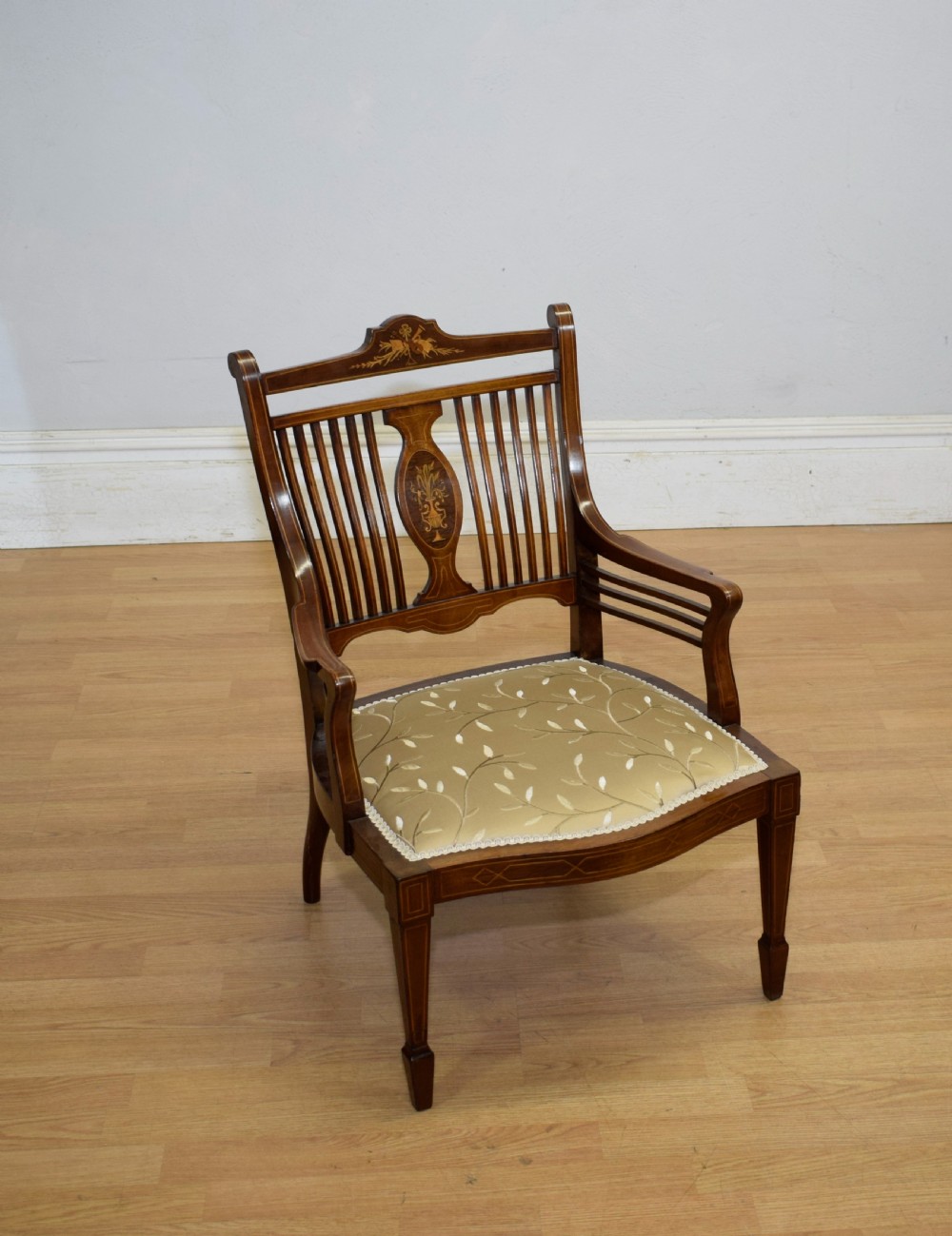 Mahogany Inlaid Bedroom Chair View VII
