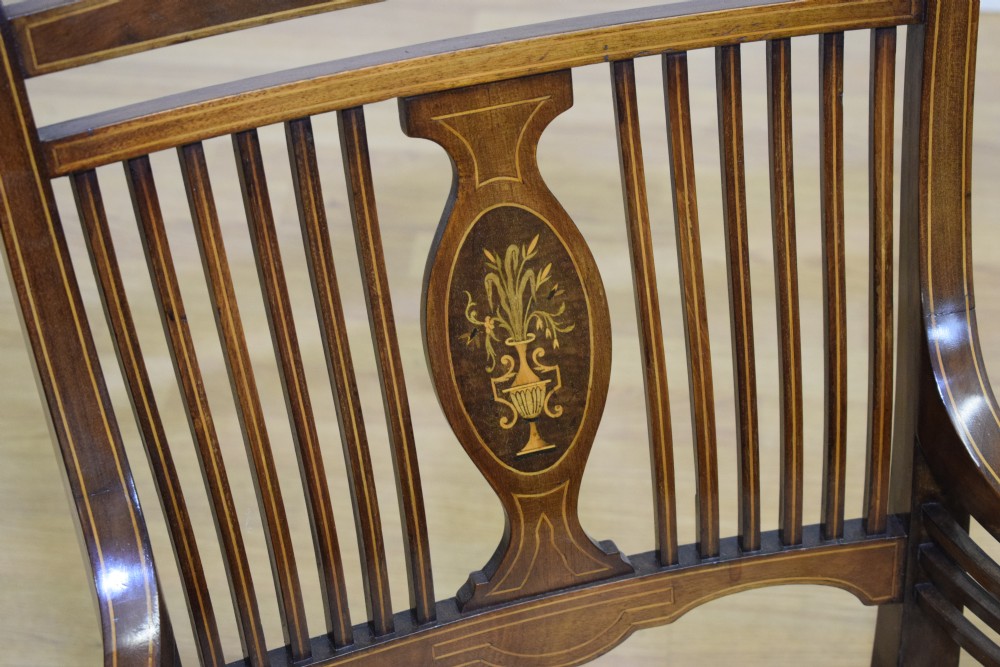 Mahogany Inlaid Bedroom Chair View X