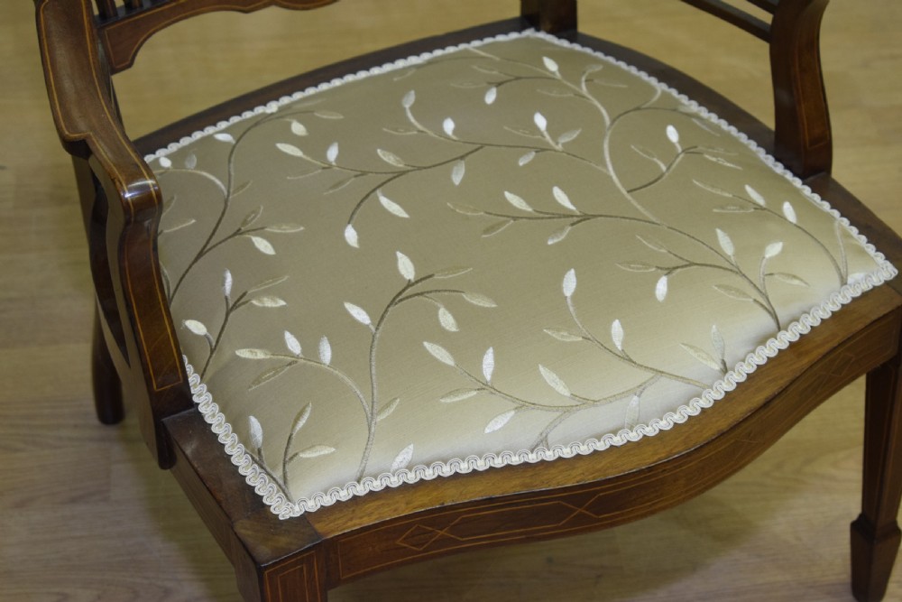 Mahogany Inlaid Bedroom Chair View XII