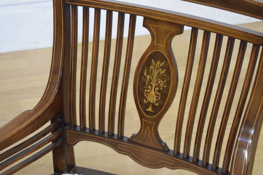 Mahogany Inlaid Bedroom Chair View XVII