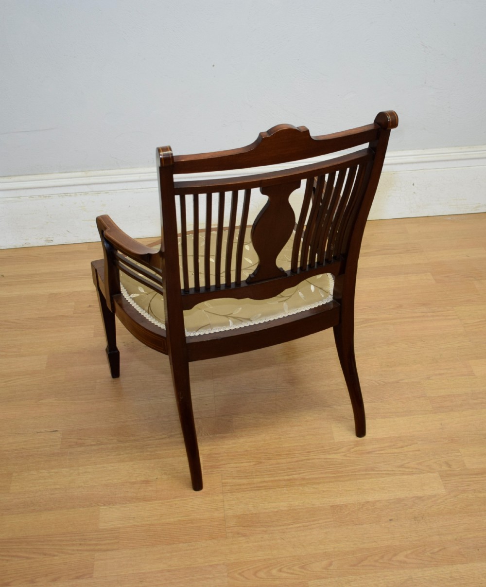 Mahogany Inlaid Bedroom Chair View XVIII