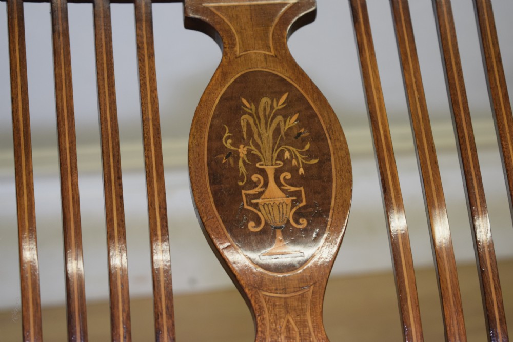 Mahogany Inlaid Bedroom Chair View XX