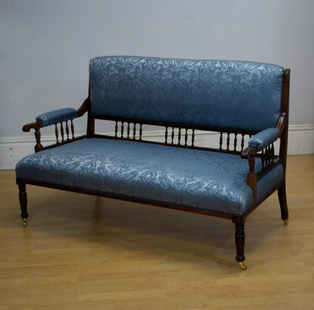 Late Victorian Rosewood & Inlaid Couch View II