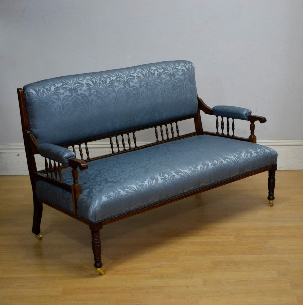 Late Victorian Rosewood & Inlaid Couch View III