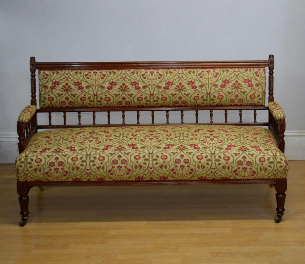 Late Victorian Walnut Couch View VI