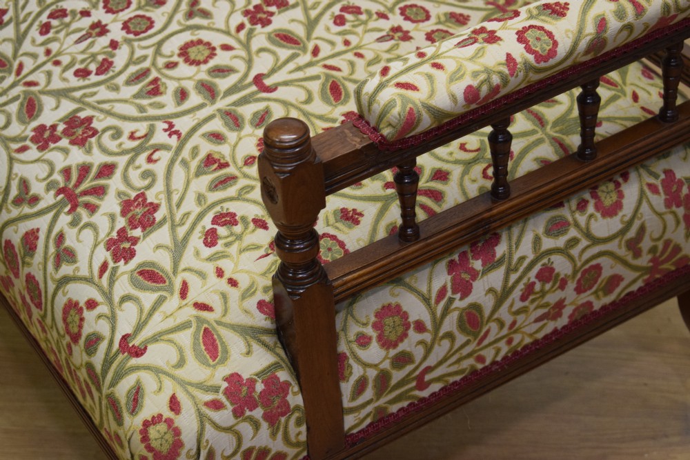 Late Victorian Walnut Couch View IX