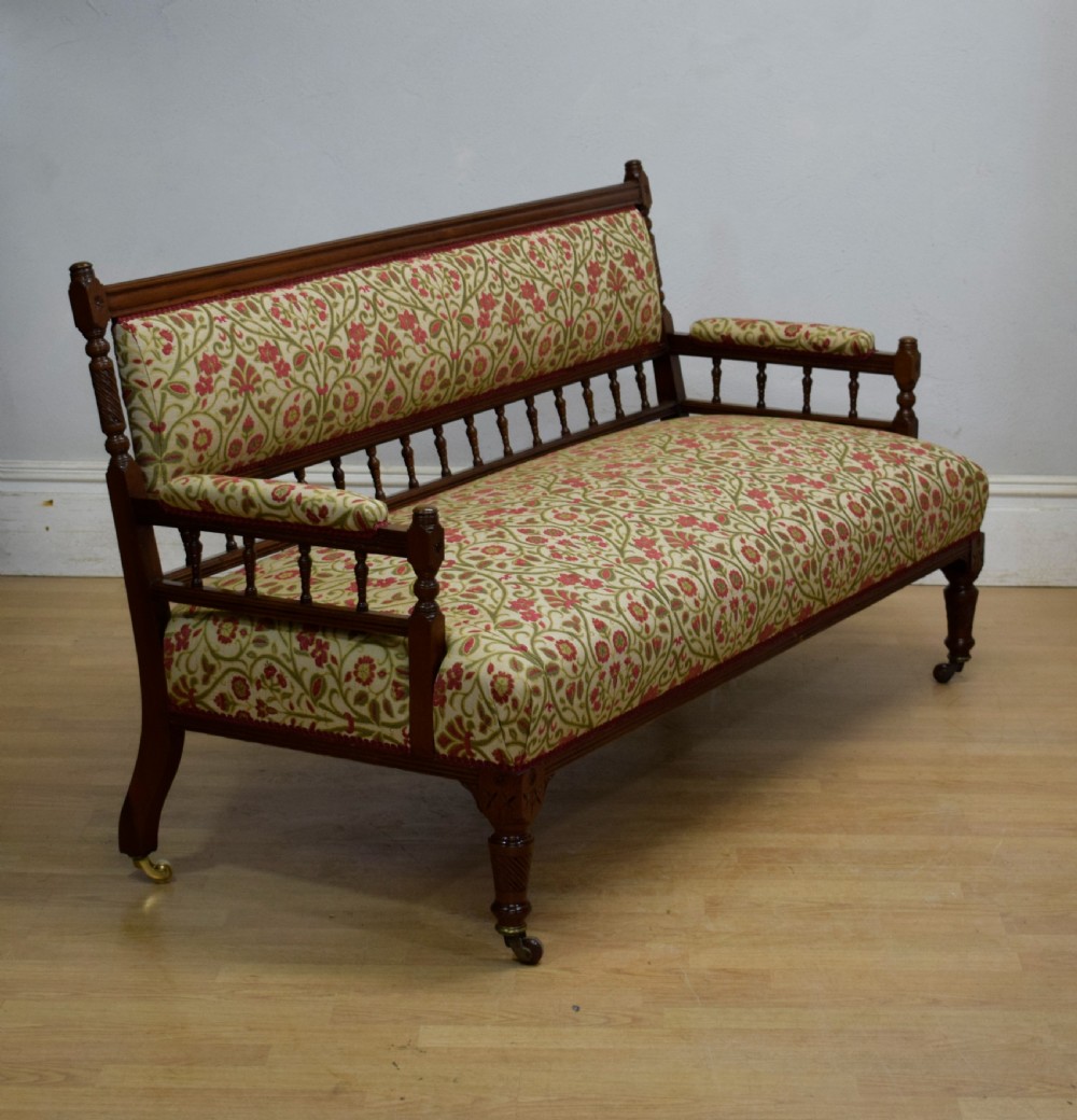 Late Victorian Walnut Couch View XVI