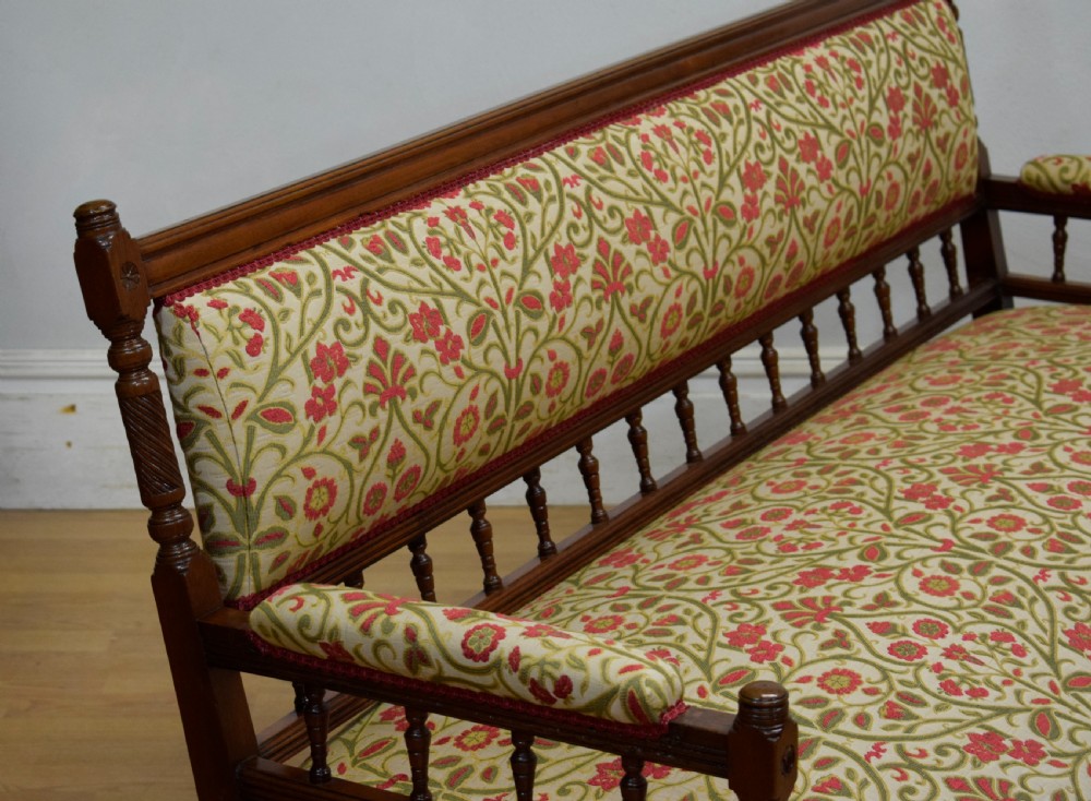 Late Victorian Walnut Couch View XX