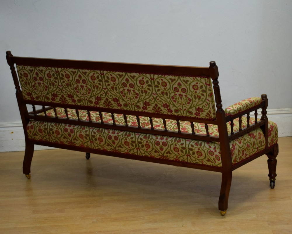 Late Victorian Walnut Couch View XXI