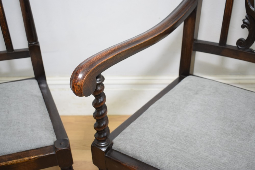 Antique Set Of 6 Carved High Back Dining Chairs View XVII