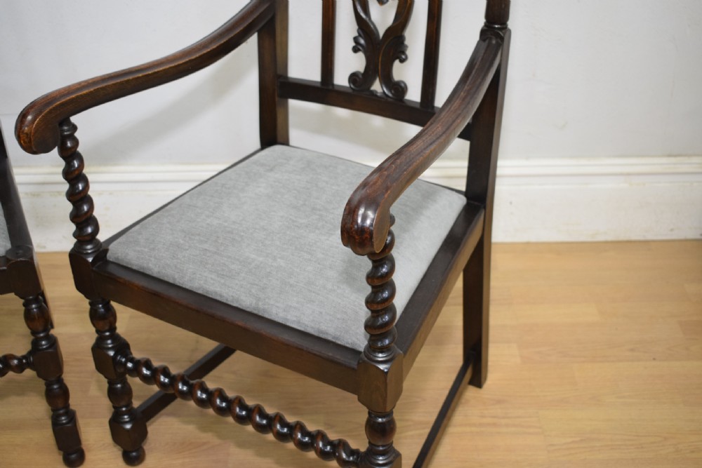 Antique Set Of 6 Carved High Back Dining Chairs View XIX