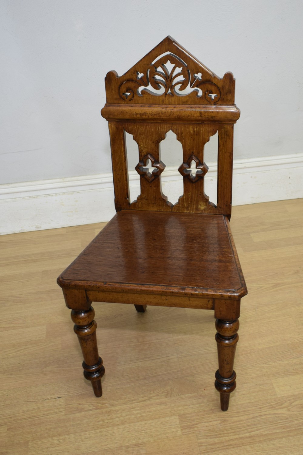 William IV Gothic Oak Hall Chair View XIX