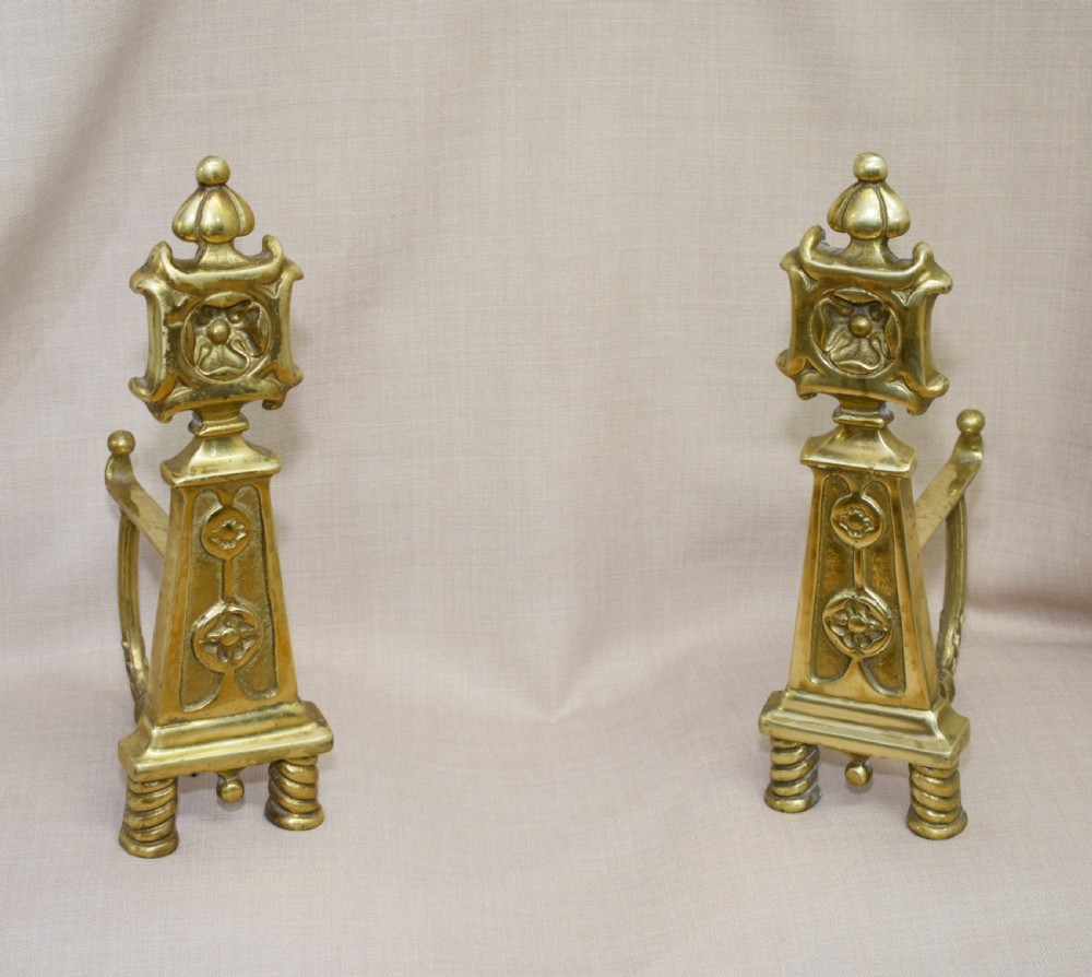 Pair of Early 20th Century Fire Dogs View IV