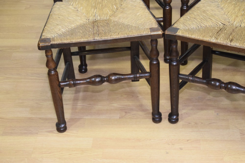  Set of 6 Oak Ladder Back Dining/Kitchen Chairs View X