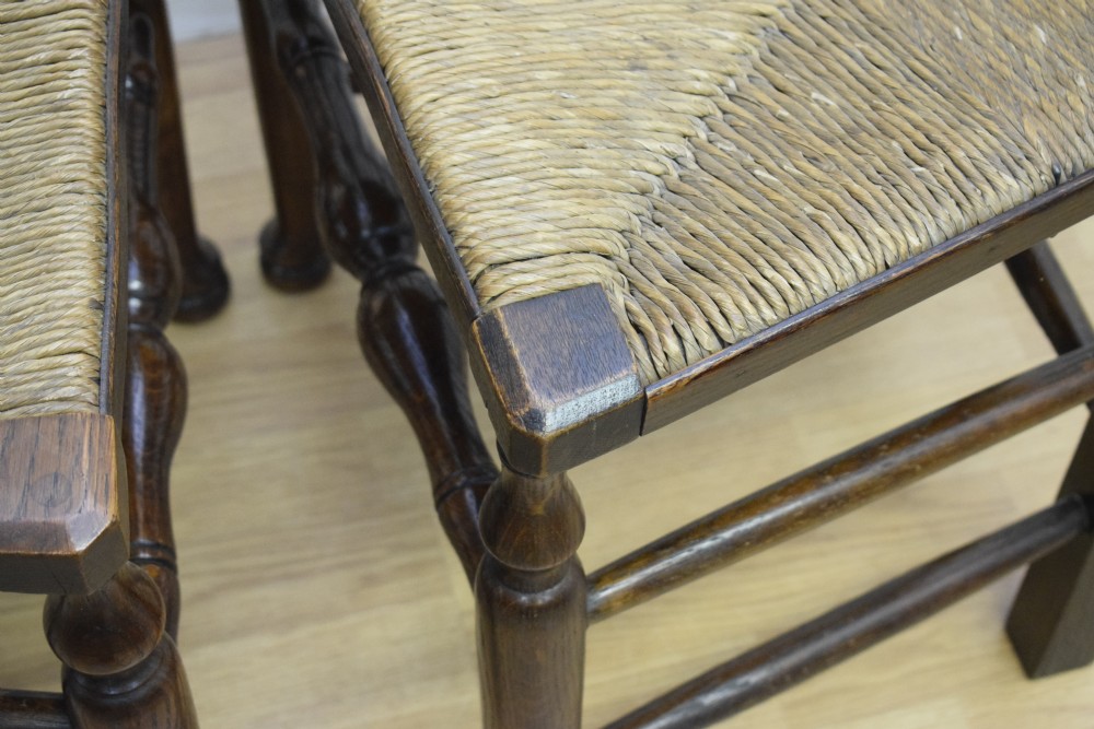  Set of 6 Oak Ladder Back Dining/Kitchen Chairs View XIX