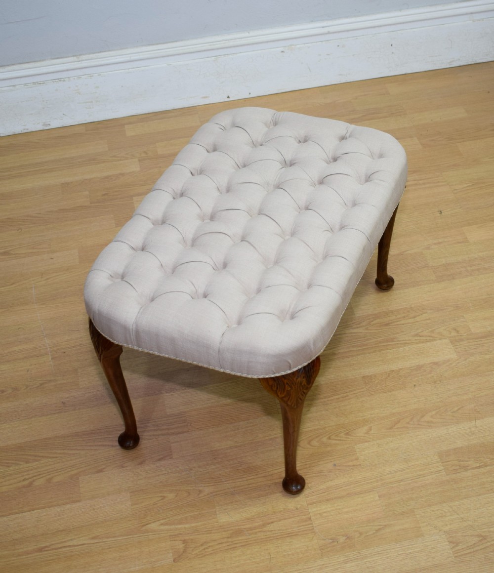 Early 20th Century Deep Buttoned Stool