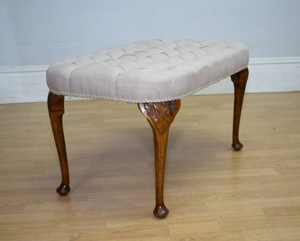 Early 20th Century Deep Buttoned Stool View III