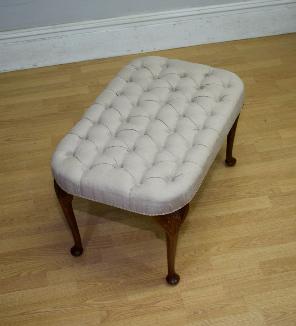 Early 20th Century Deep Buttoned Stool View IV