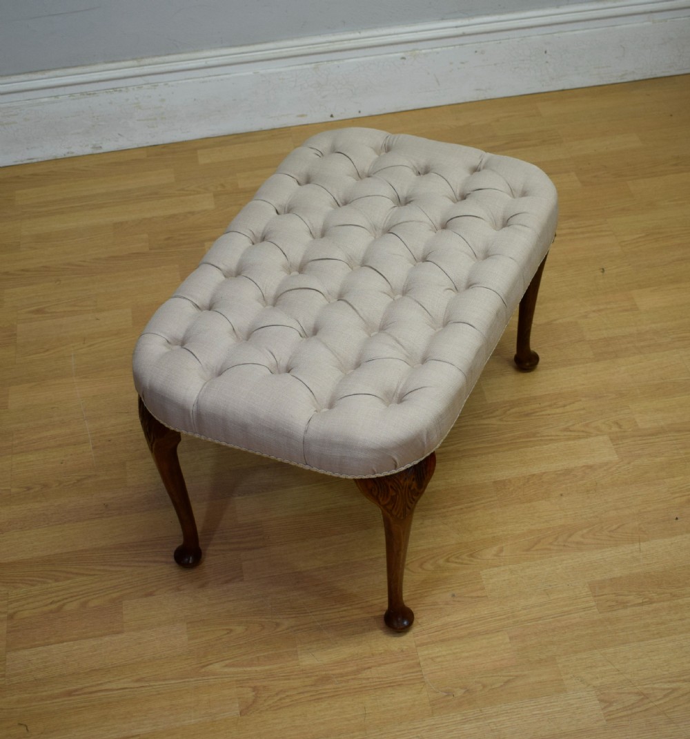 Early 20th Century Deep Buttoned Stool View V