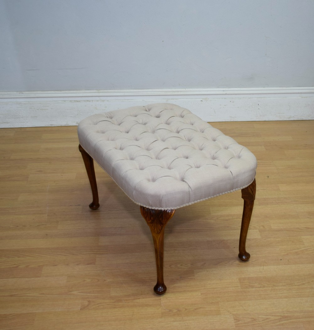Early 20th Century Deep Buttoned Stool View VI