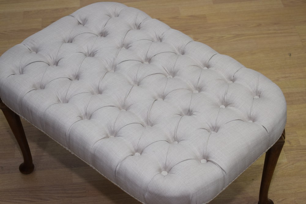 Early 20th Century Deep Buttoned Stool View VII