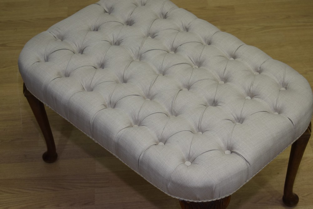 Early 20th Century Deep Buttoned Stool View VIII