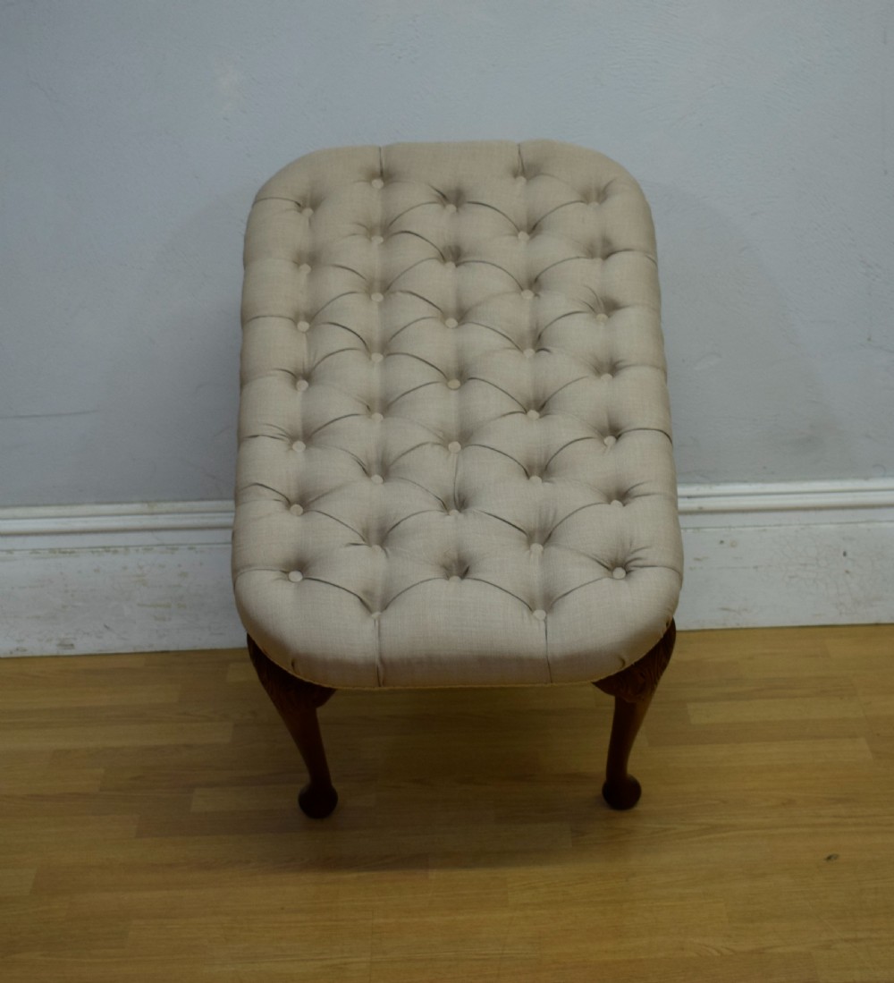 Early 20th Century Deep Buttoned Stool View XI
