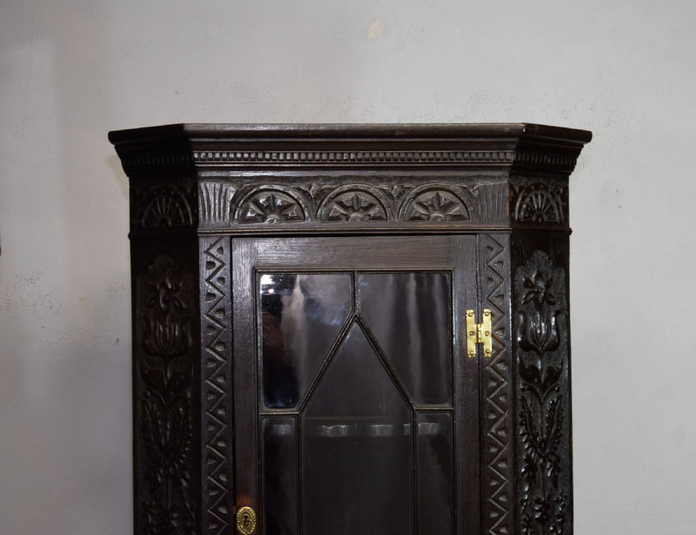 Jacobean Oak Display Cabinet View VII
