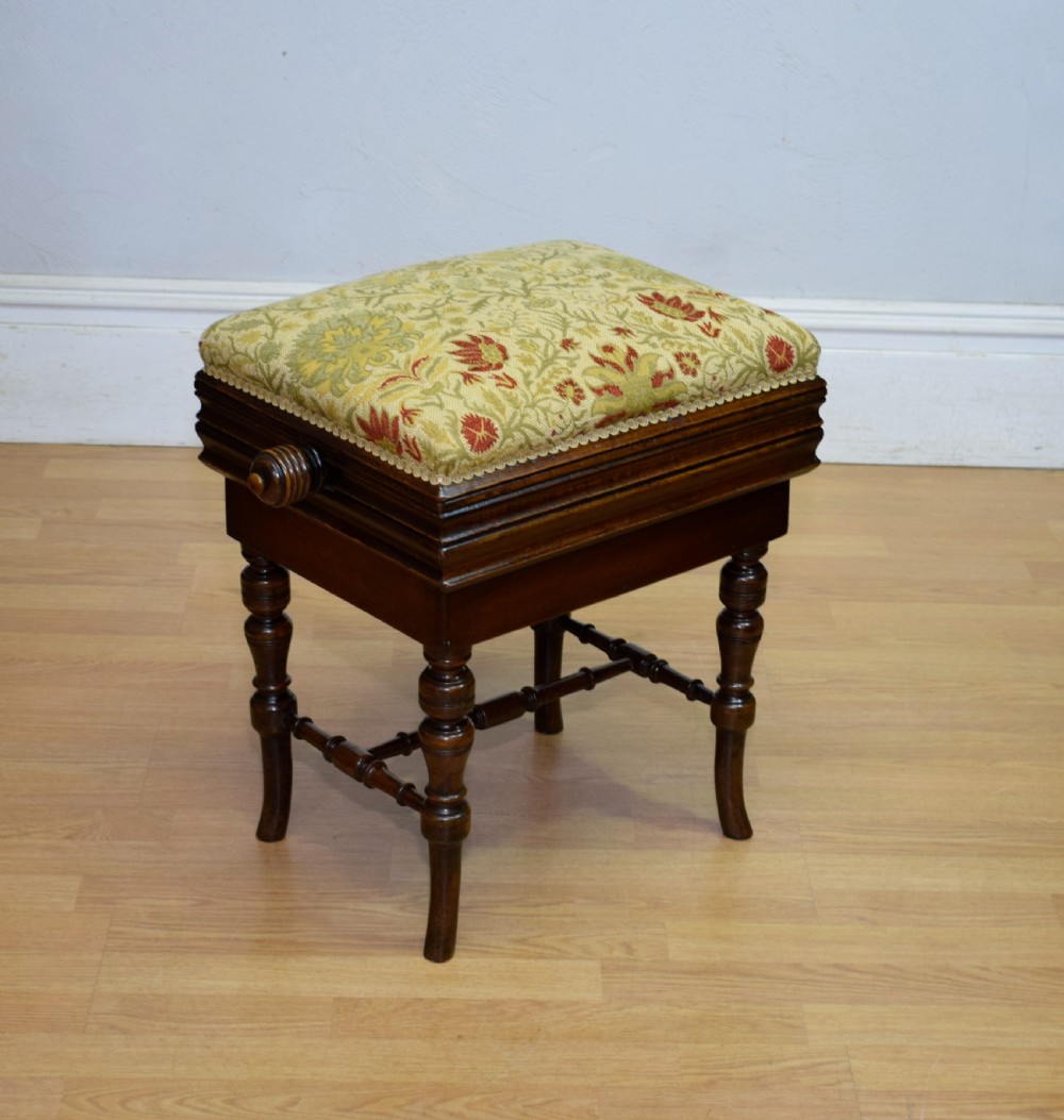 Late Victorian Adjustable Piano Stool View VI