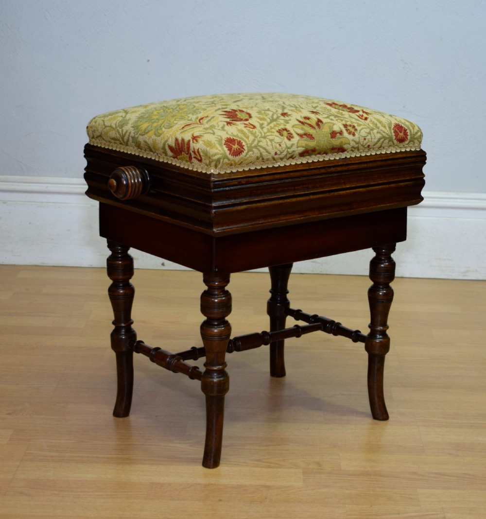 Late Victorian Adjustable Piano Stool View VII