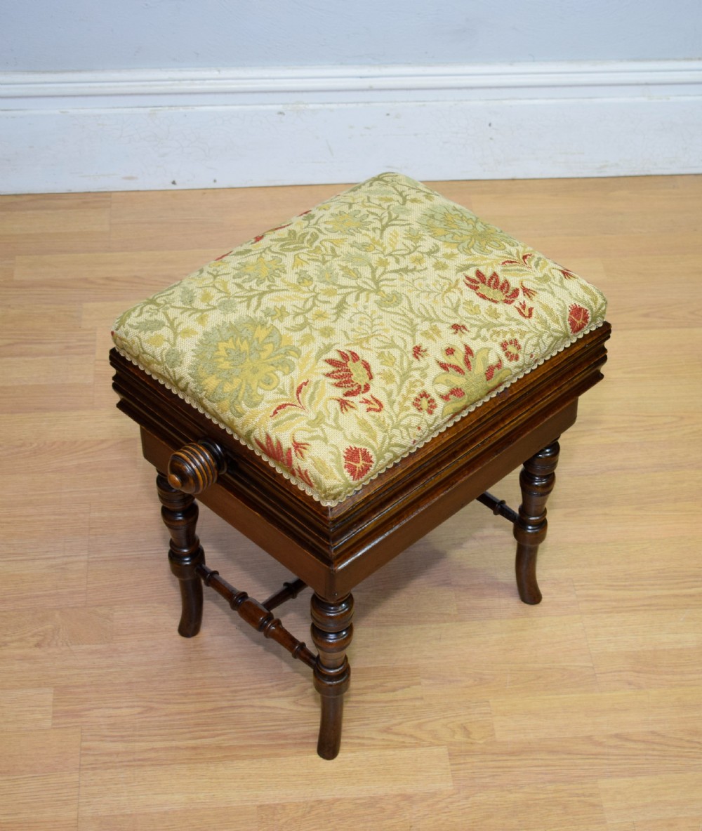 Late Victorian Adjustable Piano Stool View VIII