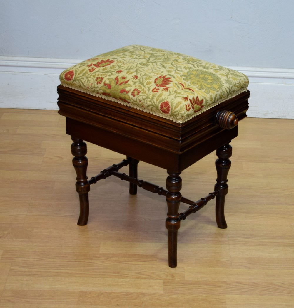 Late Victorian Adjustable Piano Stool View X