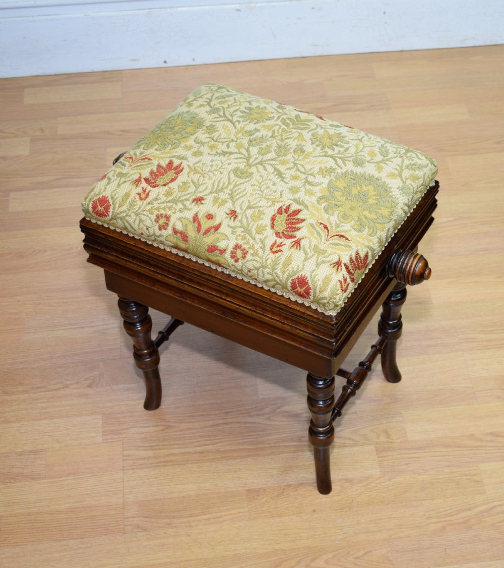 Late Victorian Adjustable Piano Stool View XI