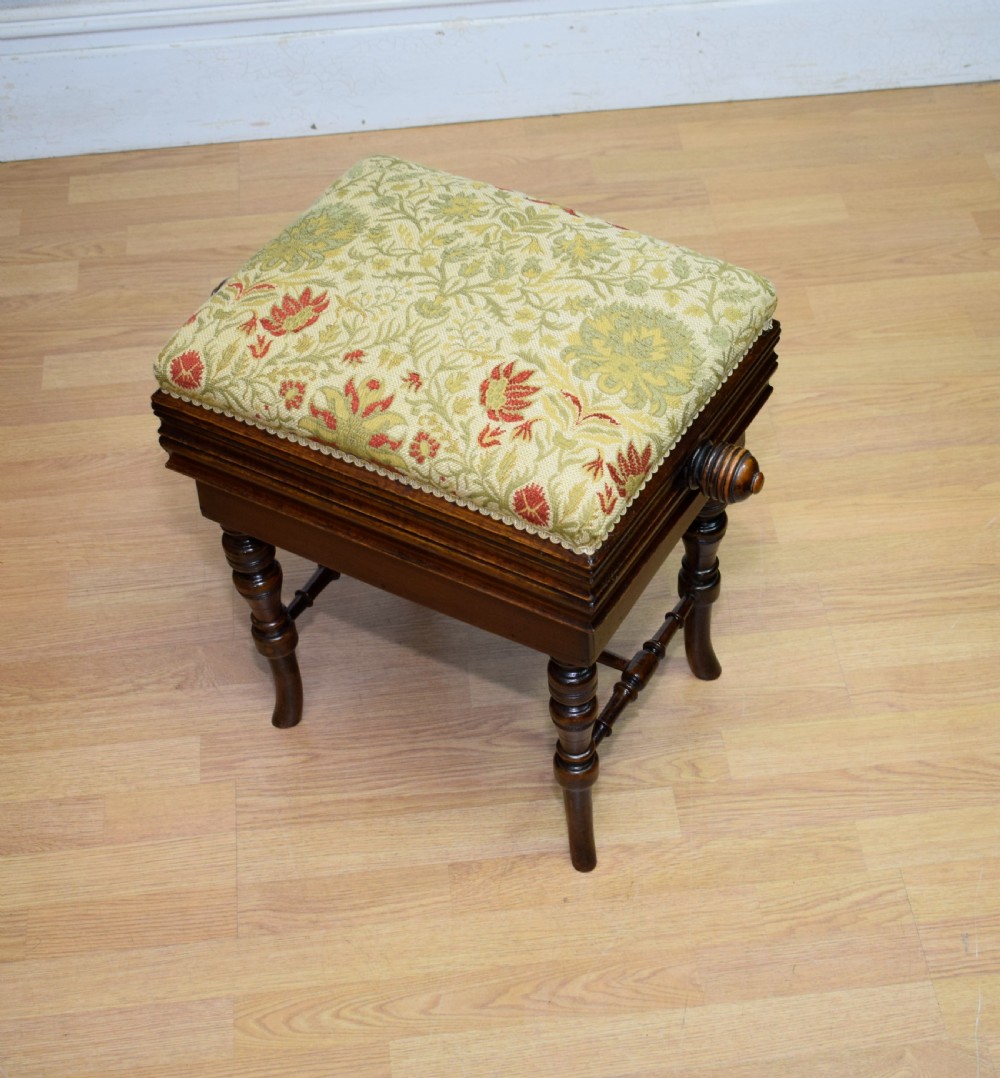 Late Victorian Adjustable Piano Stool View XII