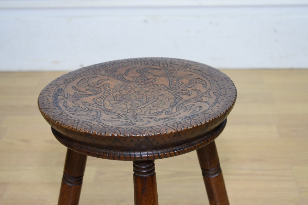 Milking Stool Folk Art View V