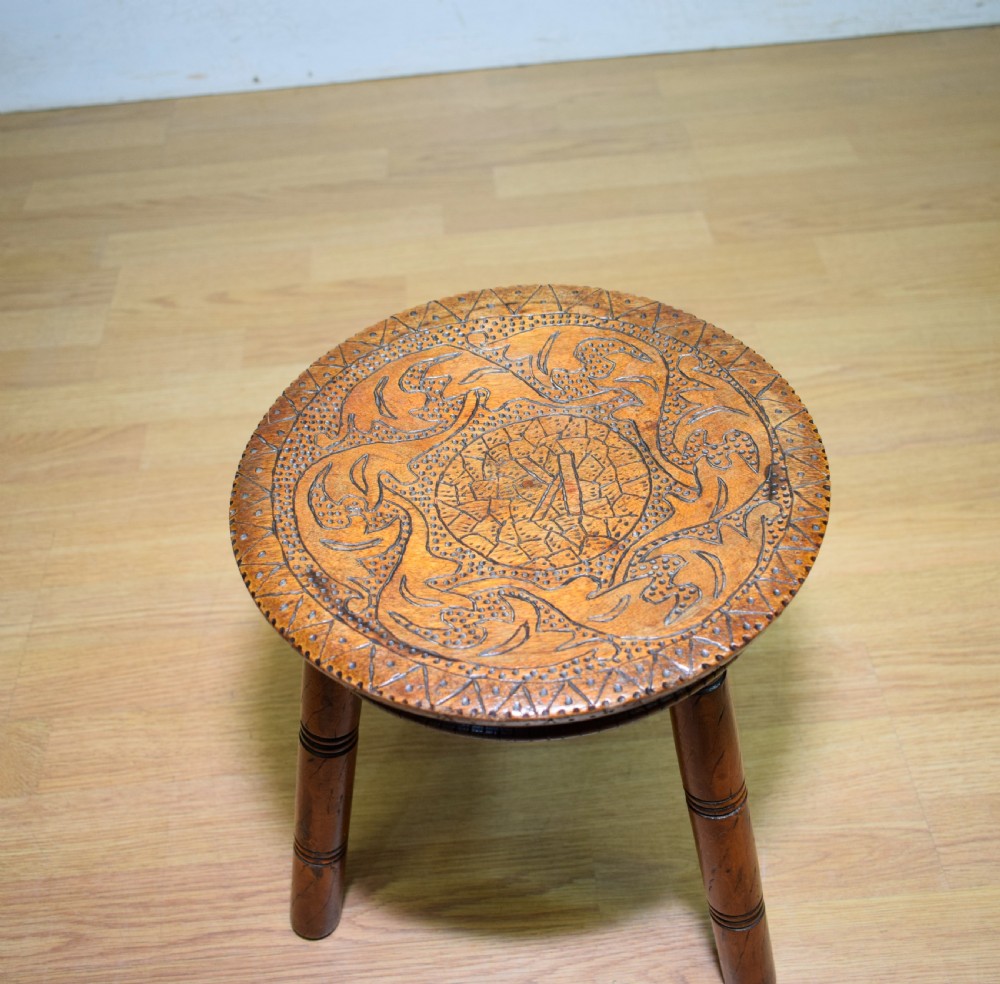 Milking Stool Folk Art View VI