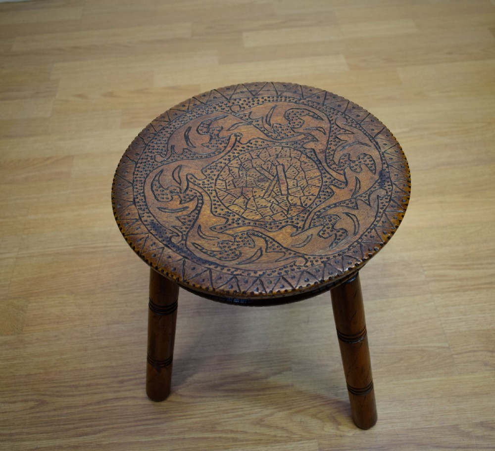 Milking Stool Folk Art View VII