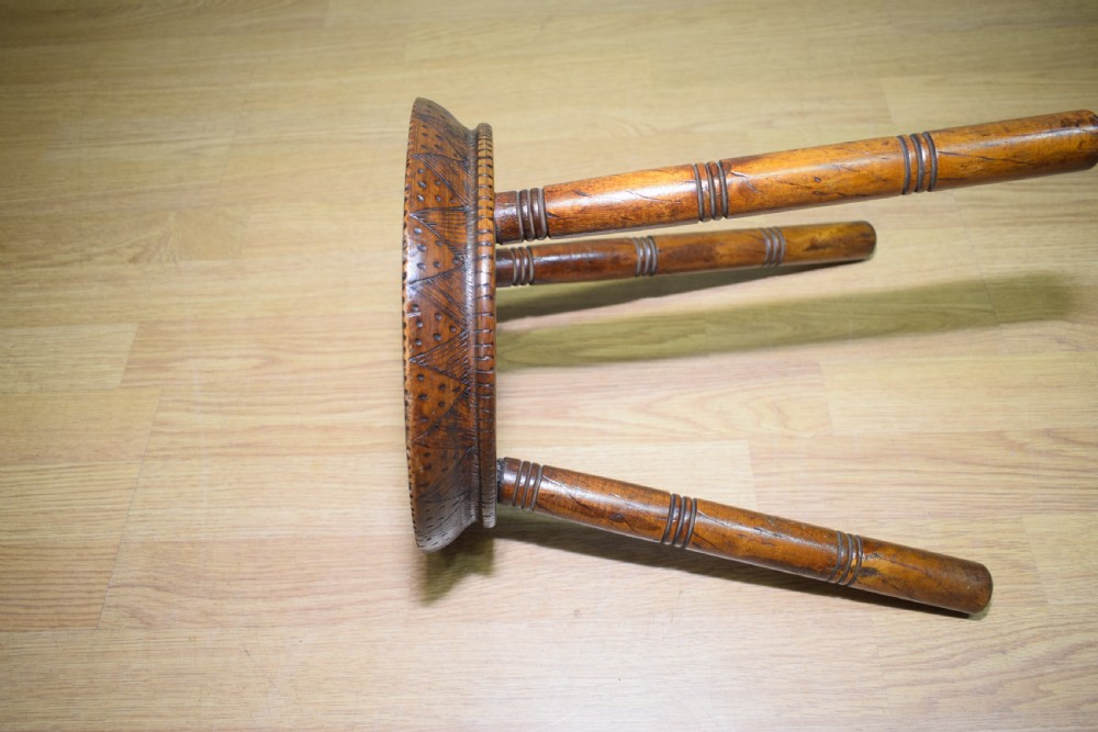 Milking Stool Folk Art View IX