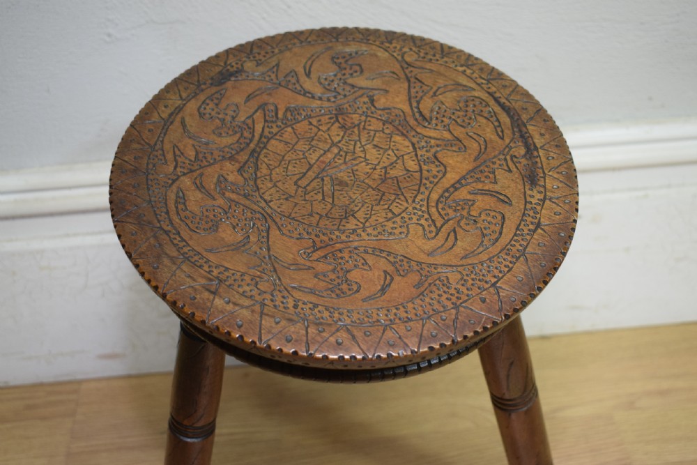 Milking Stool Folk Art View XI