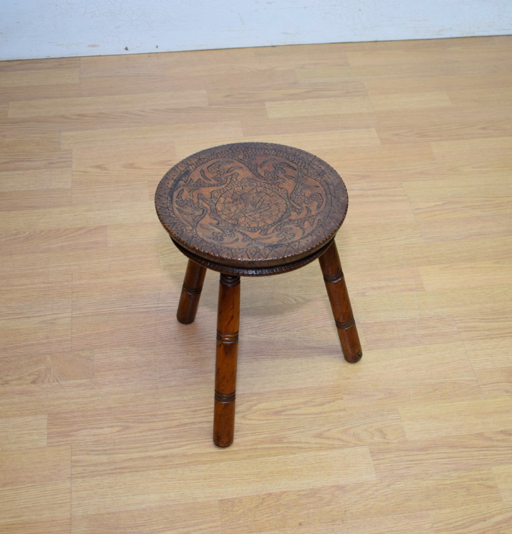 Milking Stool Folk Art View XII