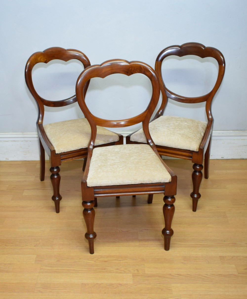 3 Regency Crown Back Dining Chairs