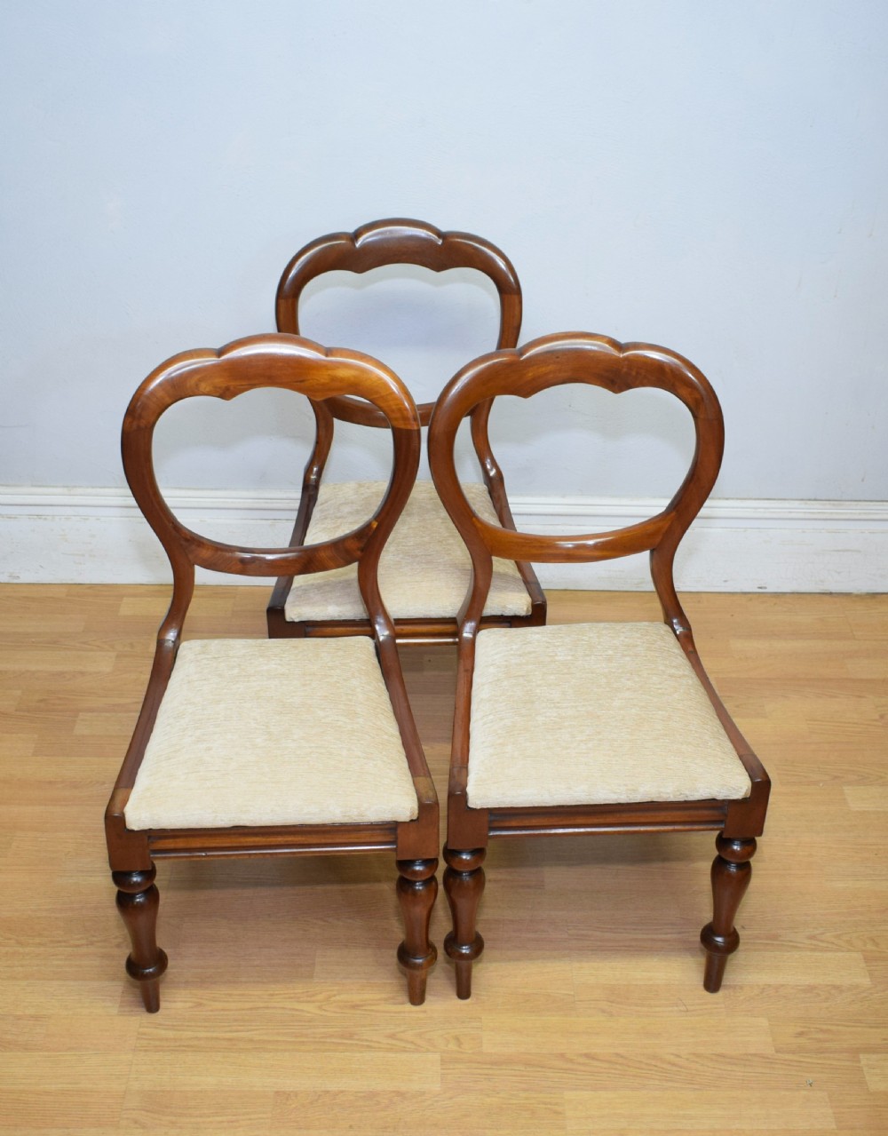 3 Regency Crown Back Dining Chairs View III