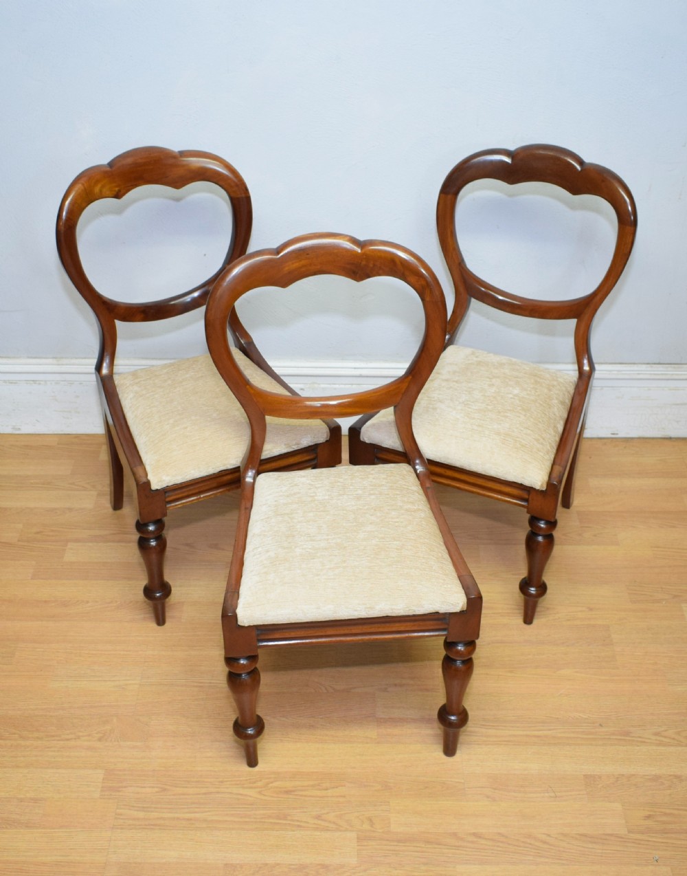 3 Regency Crown Back Dining Chairs View V