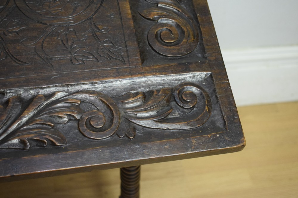 Carved Oak Jacobean Table View XIV