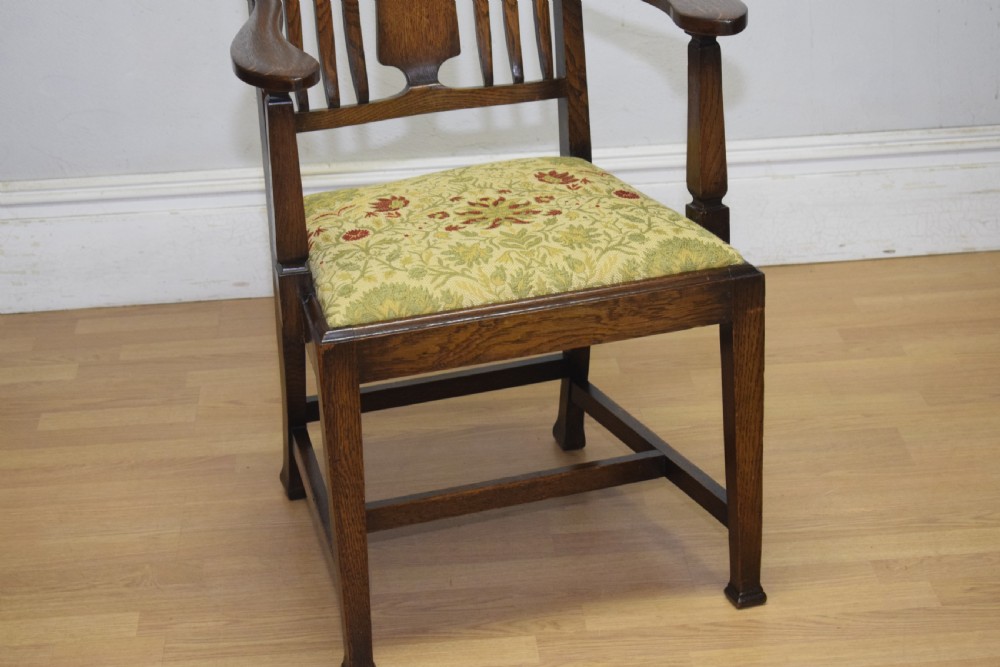 Arts and Crafts Oak Armchair View IX