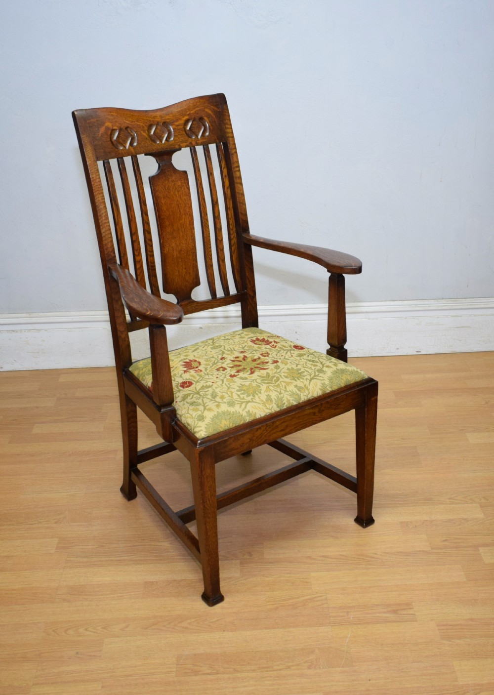 Arts and Crafts Oak Armchair View XVI