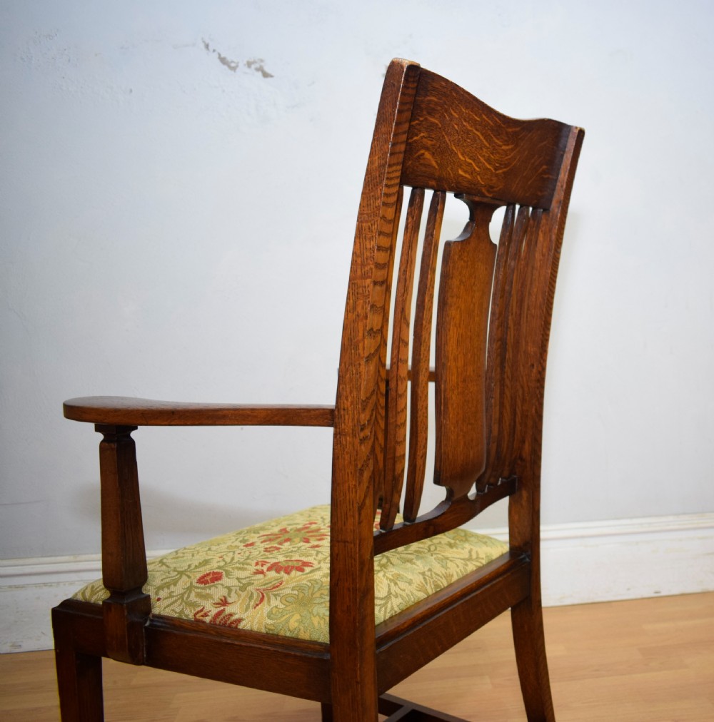 Arts and Crafts Oak Armchair View XX