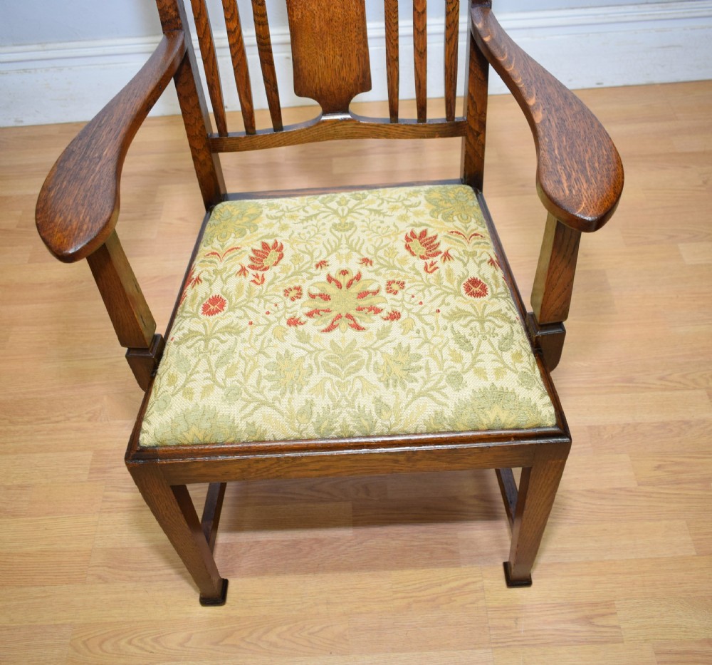 Arts and Crafts Oak Armchair View XXII