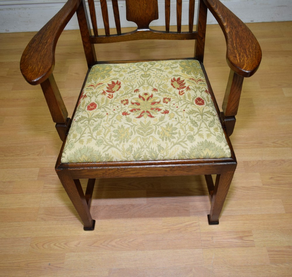 Arts and Crafts Oak Armchair View XXIII