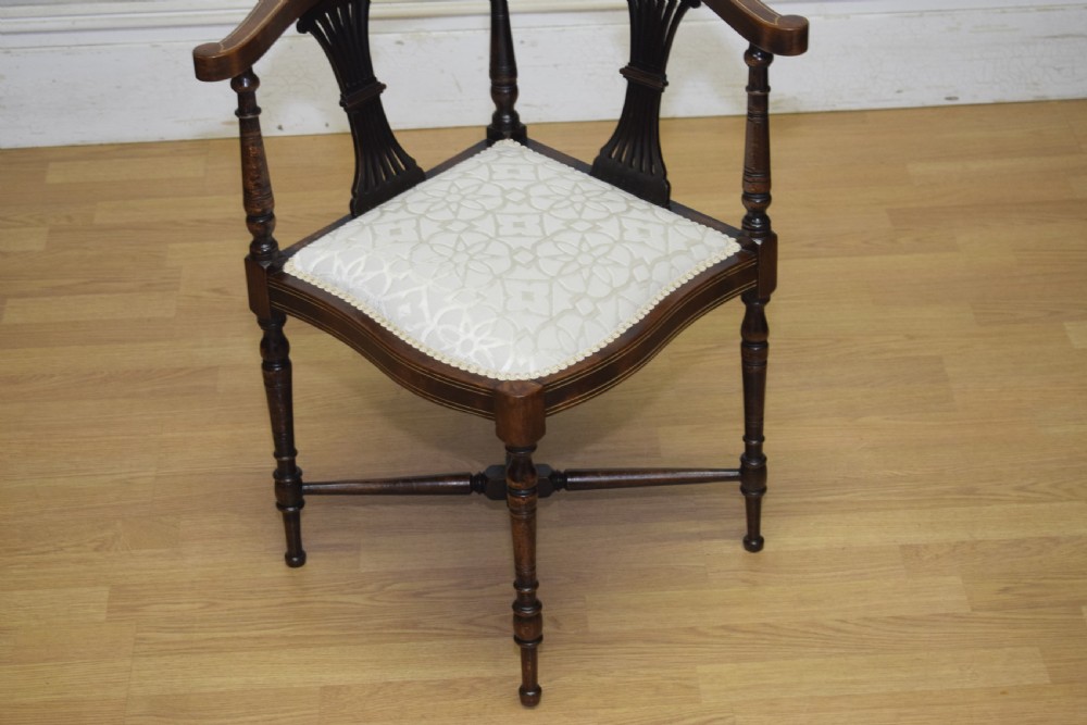 Victorian Corner Inlaid Armchair View III
